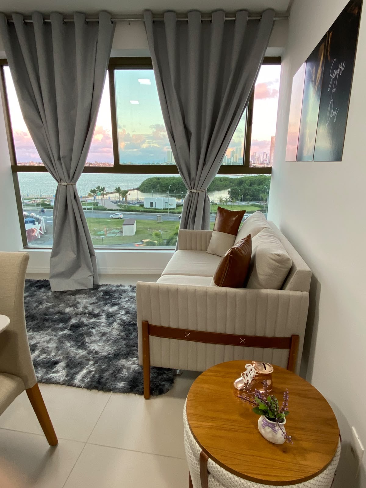 Sala com vista para o mar — Apartamento no Parque do Cais - 3º andar